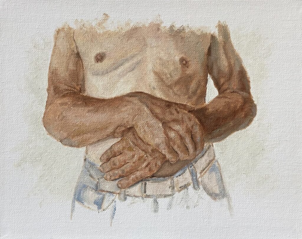 El tiempo. Óleo sobre lienzo. 19 x 24 cm. 2024