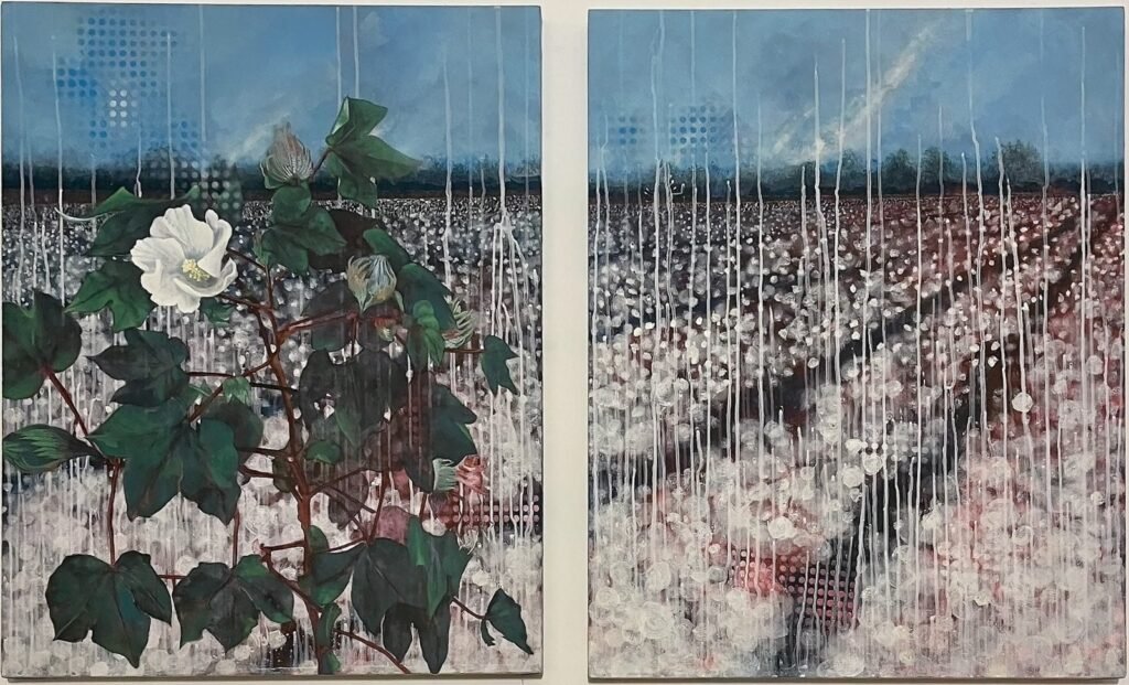 Amarga dulzura. Díptico. Técnica mixta sobre lienzo. 100 x 80 cm c/u. 2026